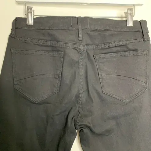 Driftwood Jackie Lace Hem Black Skinny High Rise Stretch Jeans Women's Size 28