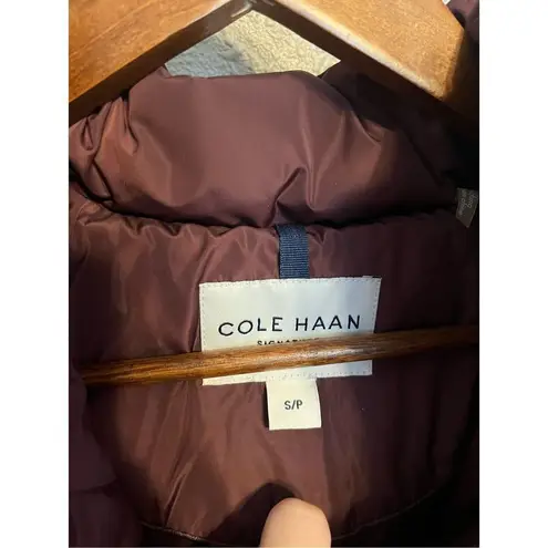 Cole Haan Women's  Puffer Coat Size Small Burgundy