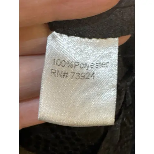 Ming Wang Heritage Fit black semi-sheer button-down blouse or jacket Size Large