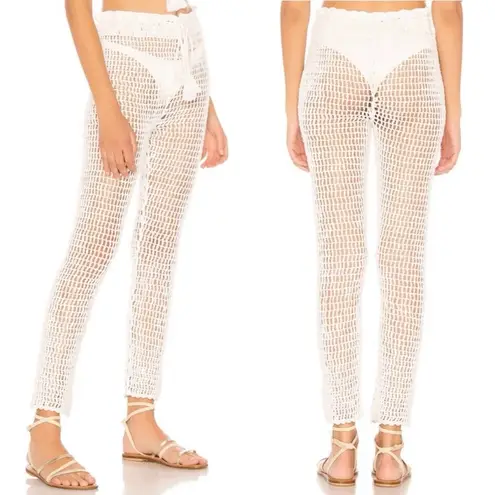 Majorelle NWT Hilary Crochet Pants in White