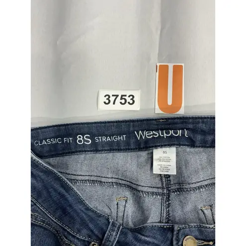 Westport Womans Classic Fit Straight Size 8s Denim Blue Jeans