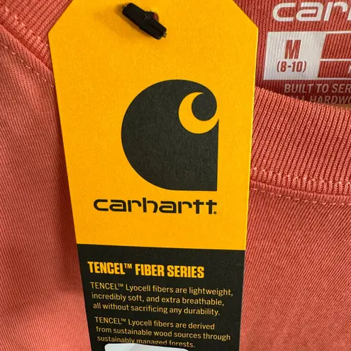Carhartt NWT! women’s  short sleeve coral colored pocket t-shirt, Medium 8/10