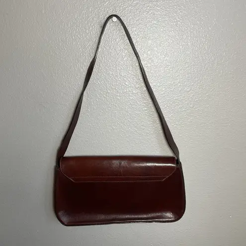 Brahmin Vintage Bag Brown Smooth Leather Shoulder Purse 80s 90s Y2K Classic NY - Image 7