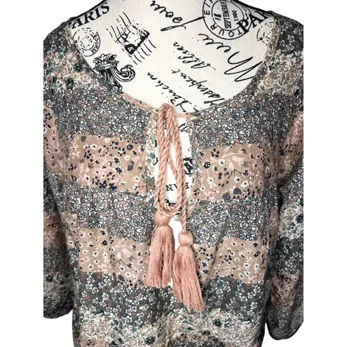 Natural Life ‎ Tiered Cotton Boho Hippie Dress Large Lightweight Sustainable NWOT