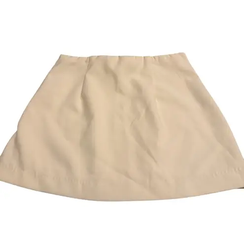 Missguided Misguided Size S Sleeveless Vest & Mini Skirt 2PC Set Cream Beige Preppy NWT