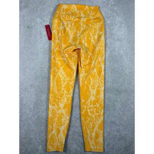 NWT Carbon38 Printed High Rise Legging Sz. Xs "Kumquat Snake Yellow"