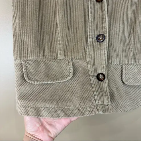 Christopher & Banks Tan Corduroy Vest Small Prep Ivy League Riding