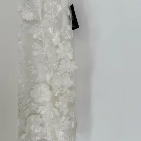 Lulus Glamour Garden White 3D Floral Embroidered Midi Dress Size XS