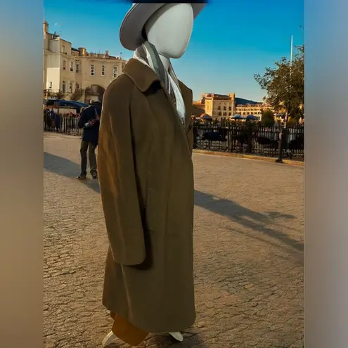 Cinzia Rocca Long Pure Virgin Wool Brown Coat Vintage Made in Italy sz 16