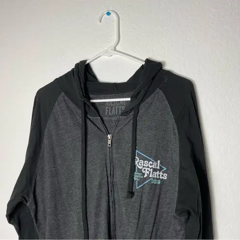 Women’s Rascal Flatts Black and Grey Zip Up Hoodie L Size L