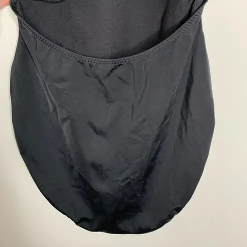 Norma Kamali Norma Kalama Halter Low Back Mio Swim One Piece Womens New Black XL