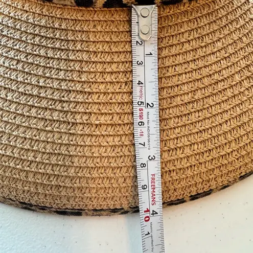 Cruise Club Leopard Trim Straw Hat