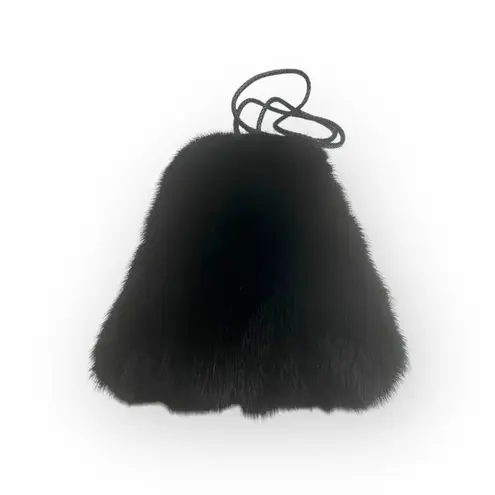 new The Cashmere Project ✽ Dyed Mink Braided Strap Crossbody Mini Bag ✽ Black ✽ - Image 5