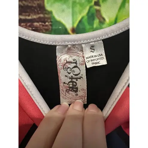 L8ter Vintage Swimsuit Dress Coverup Abstract Psychedelic Pattern Women's Small