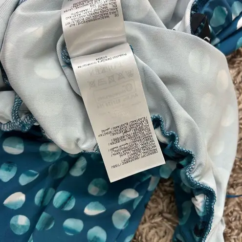 Ulla Popken Blue Dotted Print Pull On Wide Leg Trousers US 28/30 Size undefined