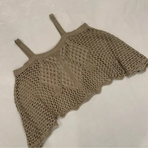 Taylor & Sage COPY -  Juniors' Cold Shoulder Tan Crochet Top Size Small thumbnail 8