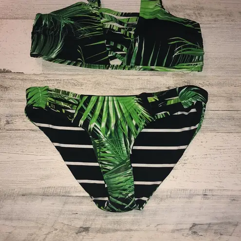 Floral tropical stripped universal bikini set summer bikini swim suit leafy suit