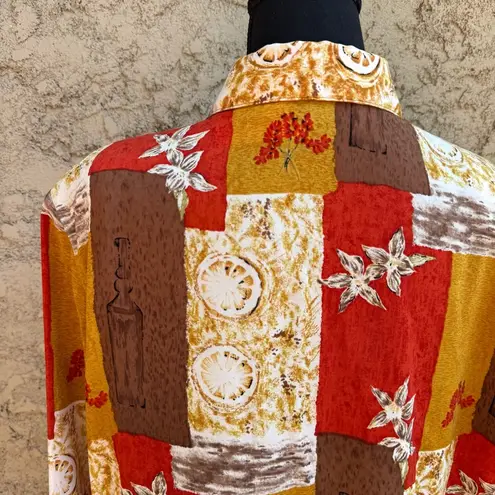 Vintage 90’s Kathy Ike Citrus & Oil Button