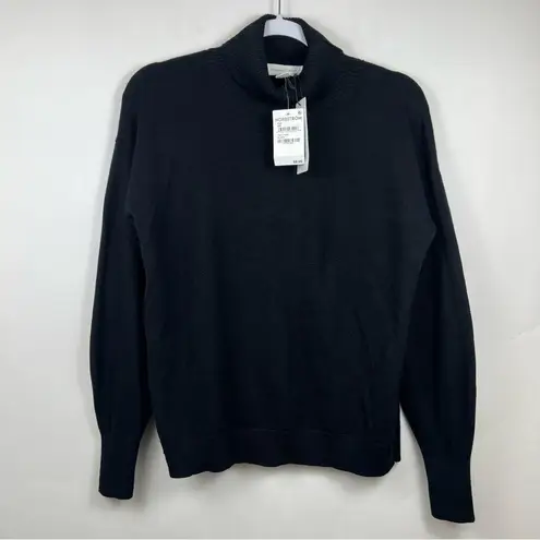 Treasure & Bond Turtleneck Dropped Shoulder Sweater in Black Size XXS NWT