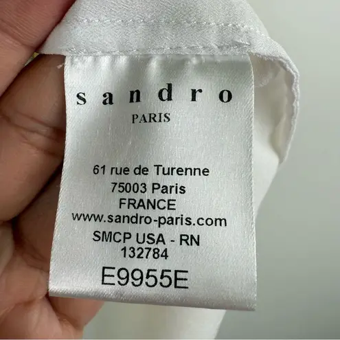 Paris Light Yellow Gingham Lace Top Sandro Size 2 US Medium