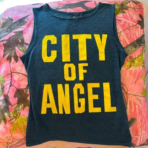 Aviva y2k vintage 2000s " city of angel " los angeles letter print sleeveless tank top