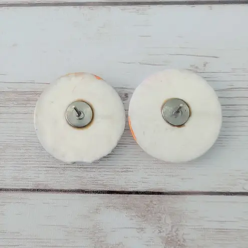 Vintage Stud Earrings Large Retro Beach Theme Summer Vibes