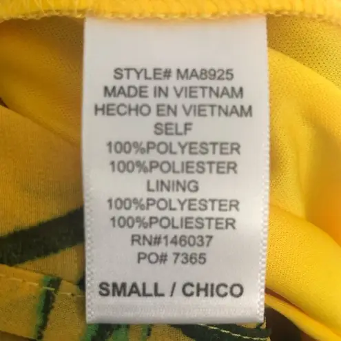 Miss Avenue Jungle Jumpsuit Off Shoulder Open Back Self Tie Belt size Small