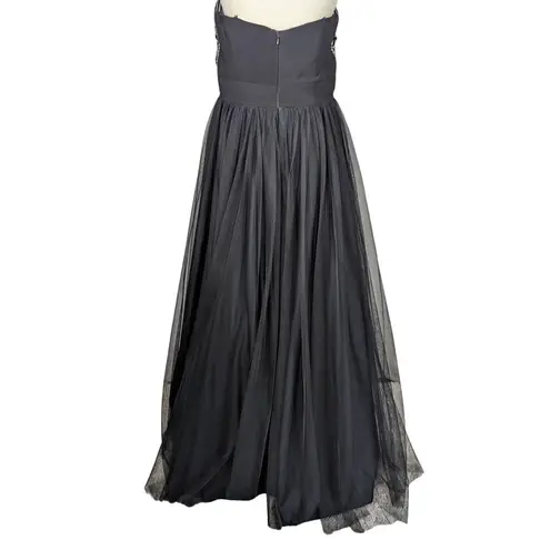 Blondie Nites by Stacy Sklar Strapless Embellished Formal Gown Black Size 11