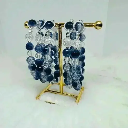 Royal Star Gradient Blue Beaded Bracelet