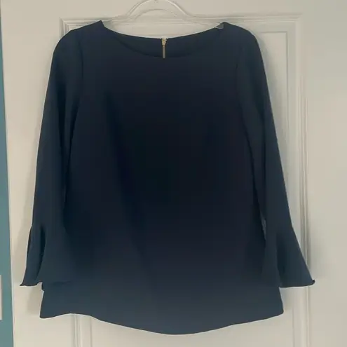 Sail To Sable Bell 3/4 Sleeve Navy Blue Top Size Medium