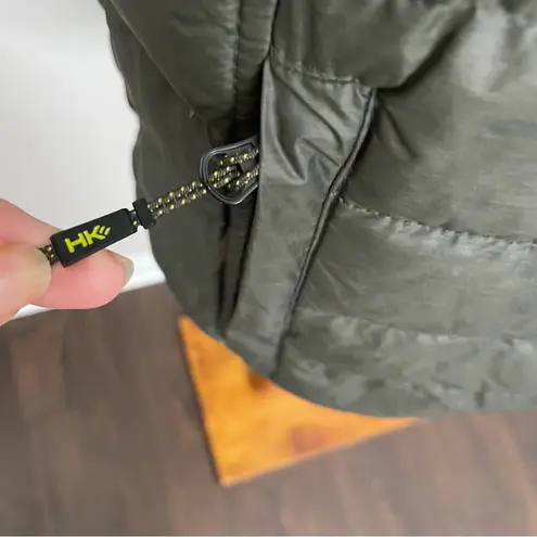 Hawke & Co. Hawk & Co Vest Puffer Reversible Duck Down Pockets Lightweight Olive Green Tan