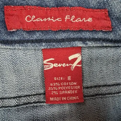 Seven 7 Jeans Size 8 Blue Denim Classic Flare Jeans