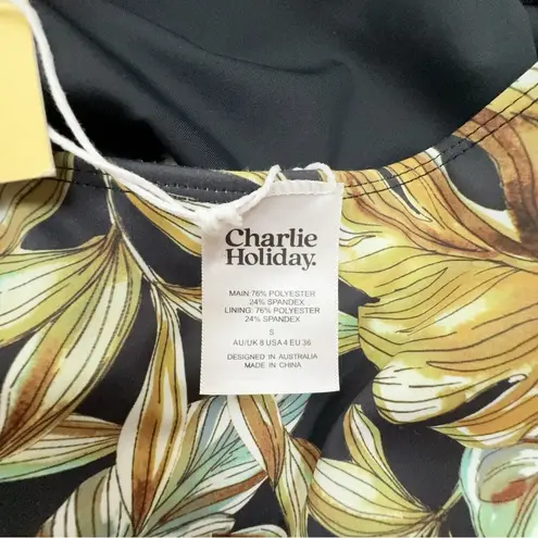 Charlie Holiday Devin One Piece Swimsuit Tropical Palm Swimwear Size Small
