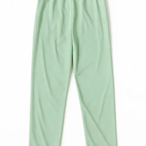 Summer Lounge Pants XS – Cool Touch Ribbed Mint Green Elastic Waist Loungewear Size 26