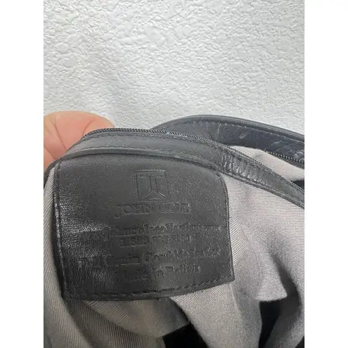 John Cole Collection Jodie Leather Bag Purse Tote Black