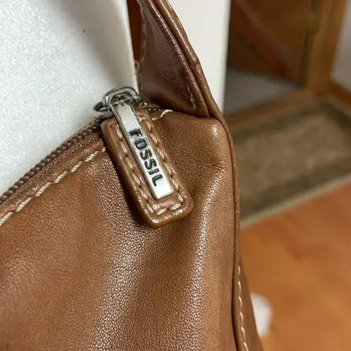 Fossil  Soft Brown Leather Shoulder Bag