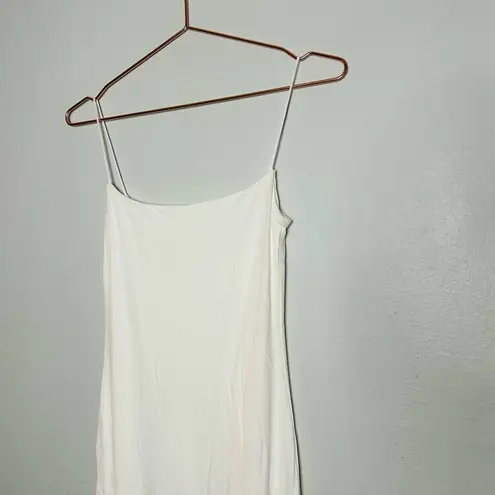 NWT MOLLY KING x BAYSE White Sleeveless Toledo Strappy Bias Maxi Dress Size S