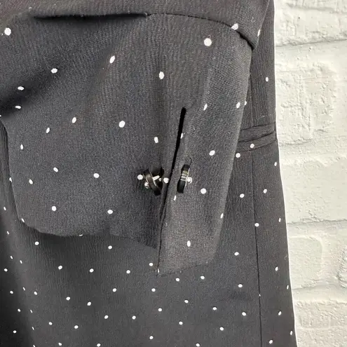 Jules & Leopold Black White Polka Dot Open Blazer 3/4 Sleeve Small