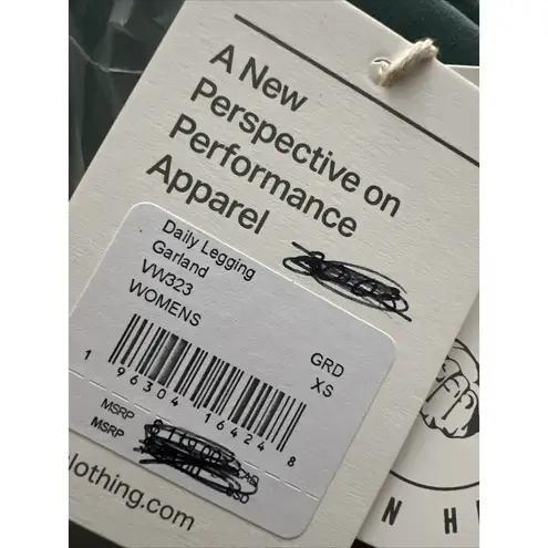 Vuori Women’s Daily Legging Drawstring Color Garland Green Size XS New $89