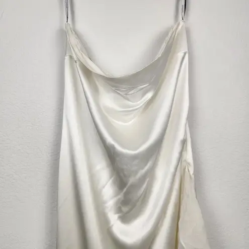 Retrofête Retrofete Lorelai White Dress Strapless Asymmetric with Side Slit Size XS/S