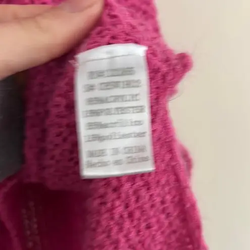 Adora Women's Pink Sweater Lightweight Loose Knit Coastal Spring Size M