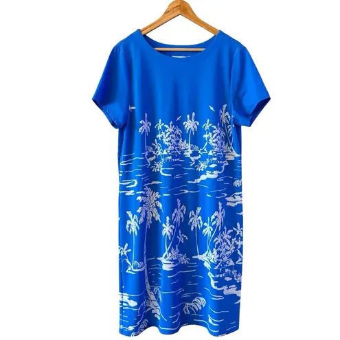 JUDE CONNALLY Ella Island Grand Harbor Short Sleeve Dress Blue Size XL NEW