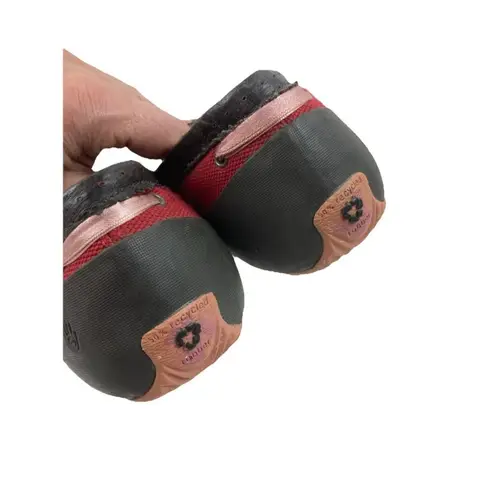 Teva Ballet Flats 6012 Womens Size 8 Red Slip On Comfort Pink Bow Casual Shoe