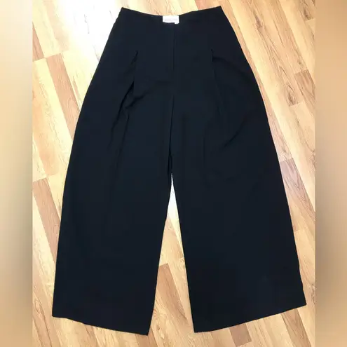 Alexia Admor Rover Black Wide Leg Trouser Pant Pleated Crepe Career Size 14 New