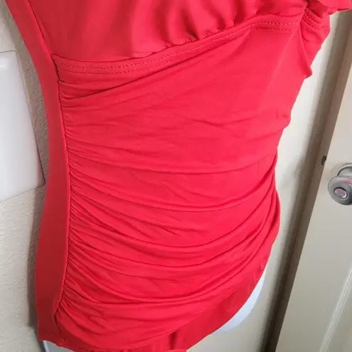 Lauren Ralph Lauren Beach Club Ruffled One Piece Swimsuit Size 8