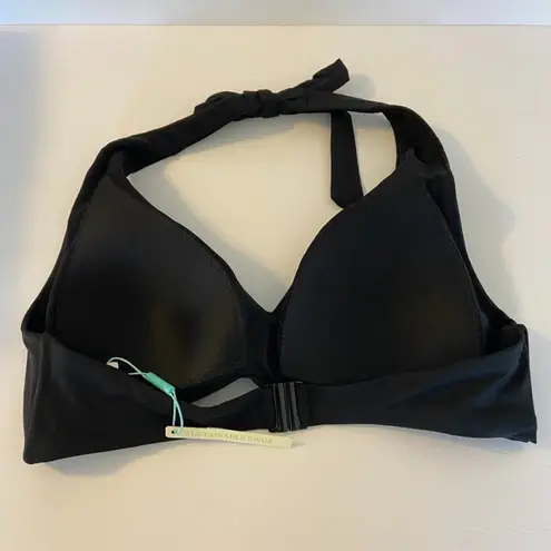 NWT Sea Level Australia Black Eco Essentials Multifit Halter Bikini Top Size 10