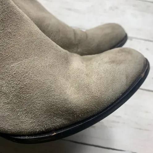 Sam Edelman  Suede Ankle Boots Tan Joey Booties 6 1/2 Neutral Boho Minimalist