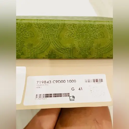 Gucci  Black Leather Janaya Gg-studded open toe Platform Sandals EU 41