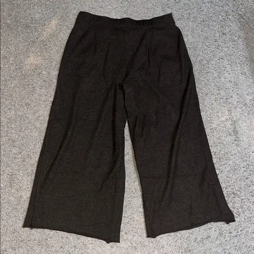 Oska Wool Avante Garde Lagenlook Wide Leg Crop Pull On Pant Brown 2 Medium