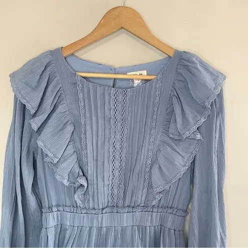 Just Me NWT Boutique Steel Blue Apron Dress, Small